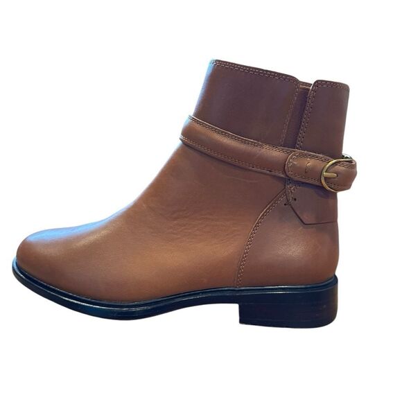 Revolve Franco Sarto Elese Leather Ankle Chelsea Boot in Cognac NWOT - Picture 10 of 13